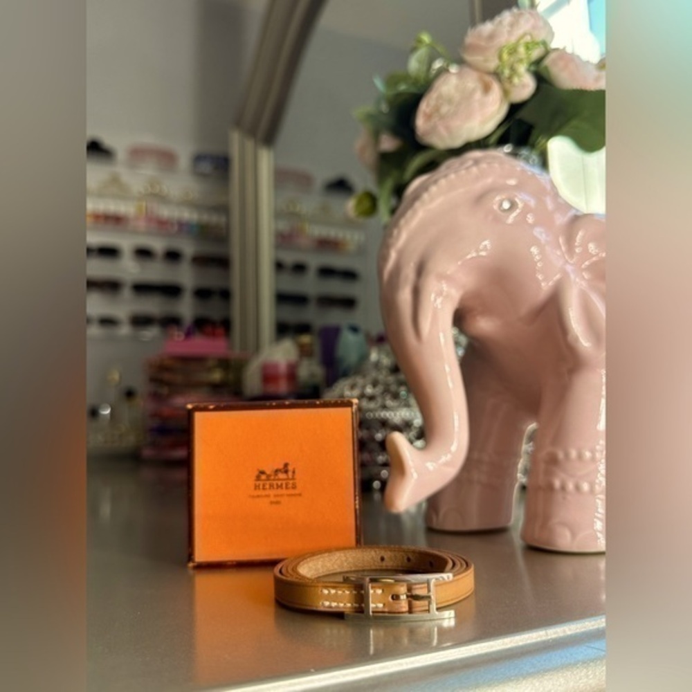 Hermes Be Hapi 3 Brown Leather Wrap Bracelet
